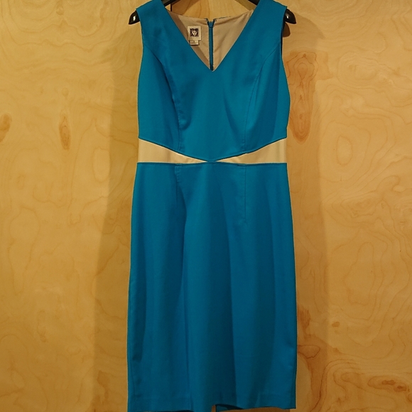 Anne Klein Turquoise Sheath Dress - Picture 1 of 7